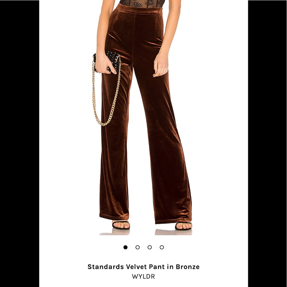 new with tags Wyldr velvet flared pant